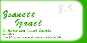 zsanett izrael business card